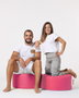 Atelier Del Sofa Puf de Jardín Redondo - Rosa